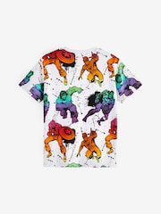 White Rainbow Marvel Avengers Short Sleeve T-Shirt (3-16yrs) - Image 2 of 2