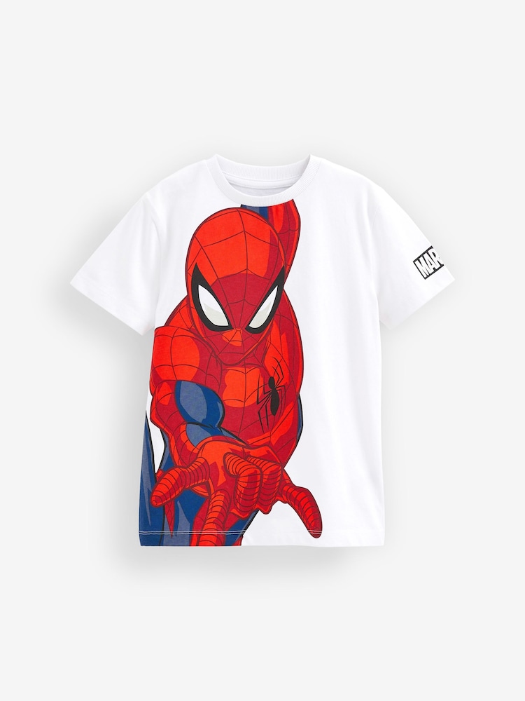 Alb Spider-Man - Tricou Marvel Superhero Mânecă scurtă (3-16yrs) - Imaginea 1 din 2
