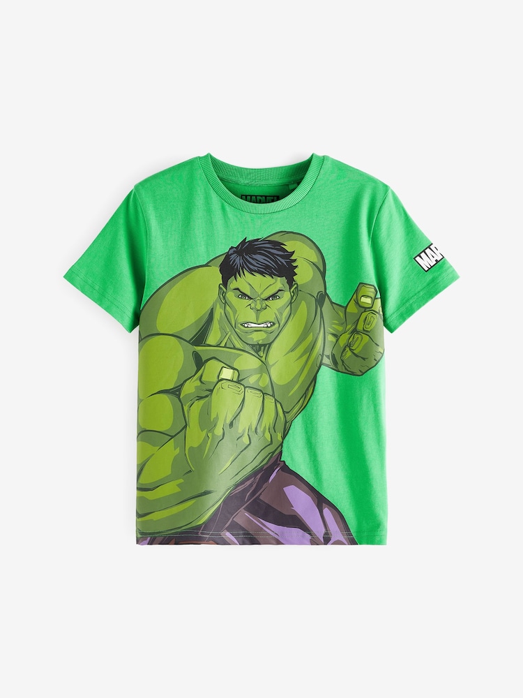 Hulk Green Marvel Superhero Short Sleeve T-Shirt (3-16yrs) - Image 1 of 2