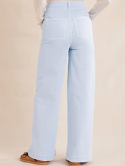 Boden Blue Casual Wide Leg Trousers - Image 2 of 6