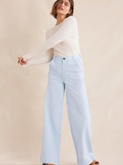 Boden Blue Casual Wide Leg Trousers - Image 3 of 6