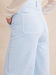 Boden Blue Casual Wide Leg Trousers - Image 4 of 6