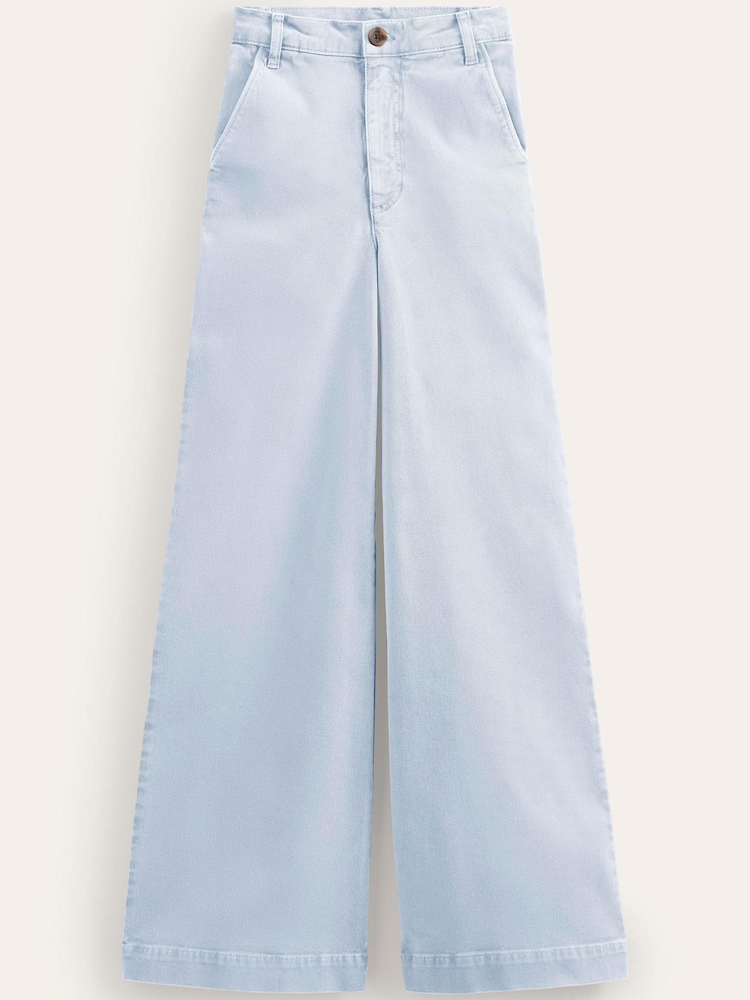 Boden Blue Casual Wide Leg Trousers - Image 6 of 6 Boden Blue Casual Wide Leg Trousers - Image 6 of 6