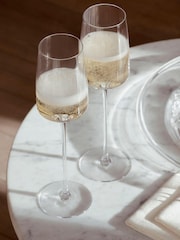 LSA International Set of 4 Clear Metropolitan Champagne Flutes - Image 1 of 4