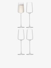 LSA International Set of 4 Clear Metropolitan Champagne Flutes - Image 2 of 4