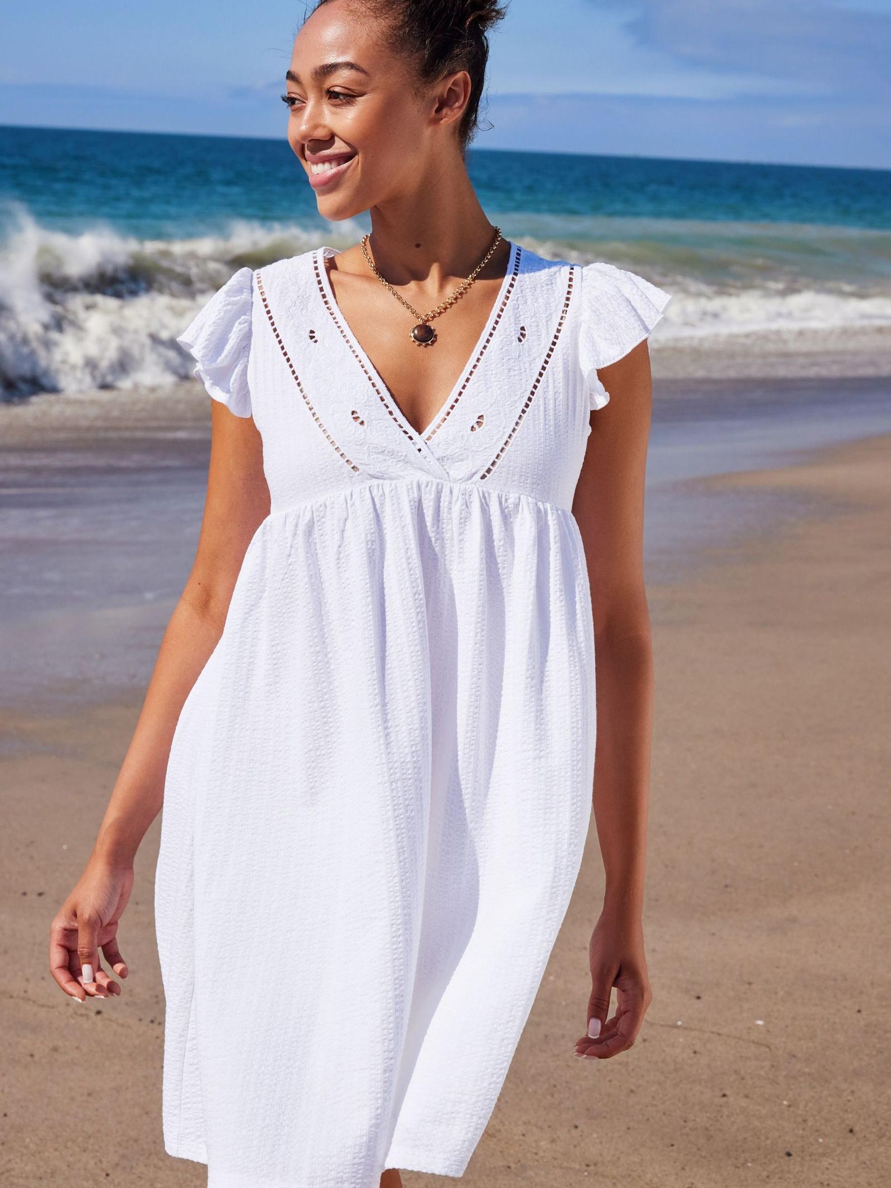 夏/ビーチウェア★PLAGE★Seersucker dress swim set U80243s.jpg