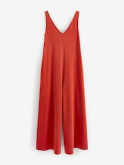 Red Rust 100% Cotton Jersey Jumpsuit - Image 4 of 5