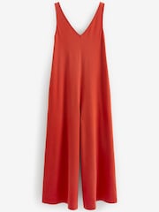 Red Rust 100% Cotton Jersey Jumpsuit - Image 5 of 5
