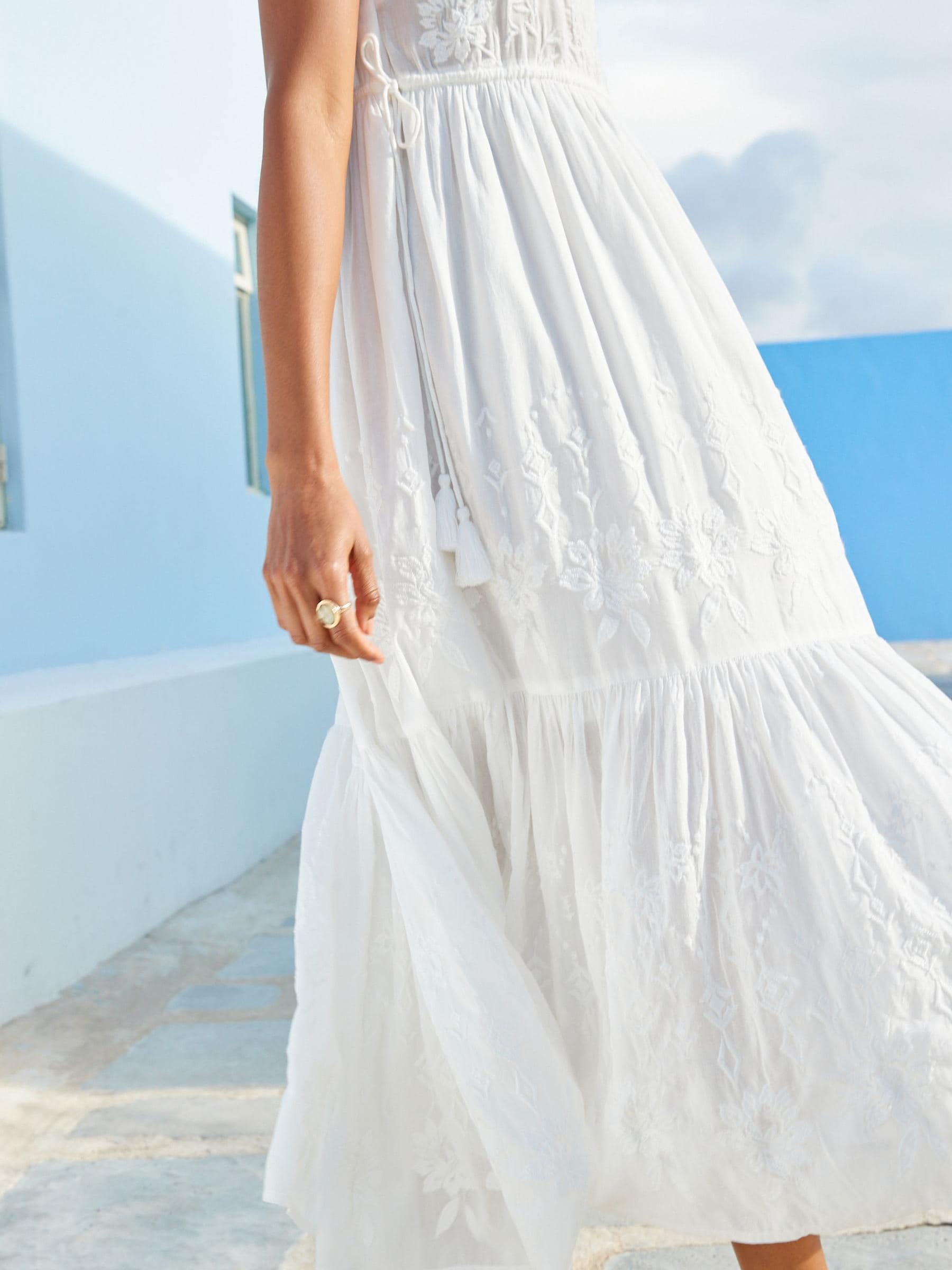 Women's Deep V Neck Ruffle Sleeve Button Down Maxi Dresses