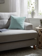 Slate Teal Blue 45 x 45cm Soft Velour Cushion - Image 1 of 3