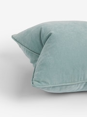 Slate Teal Blue 45 x 45cm Soft Velour Cushion - Image 2 of 3
