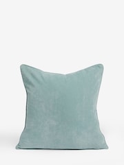 Slate Teal Blue 45 x 45cm Soft Velour Cushion - Image 3 of 3