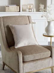 Natural 43 x 43cm Matte Velvet Cushion - Image 1 of 7