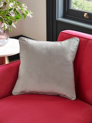 Silver 43 x 43cm Matte Velvet Cushion - Image 1 of 5
