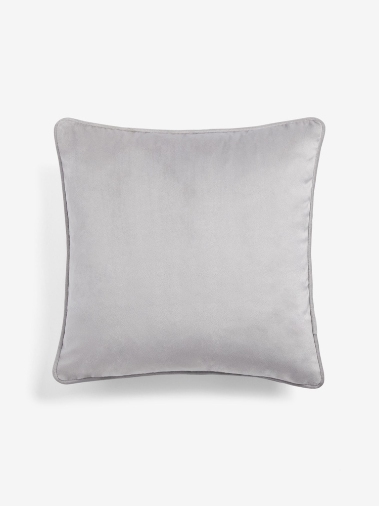 Silver 43 x 43cm Matte Velvet Cushion - Image 2 of 5