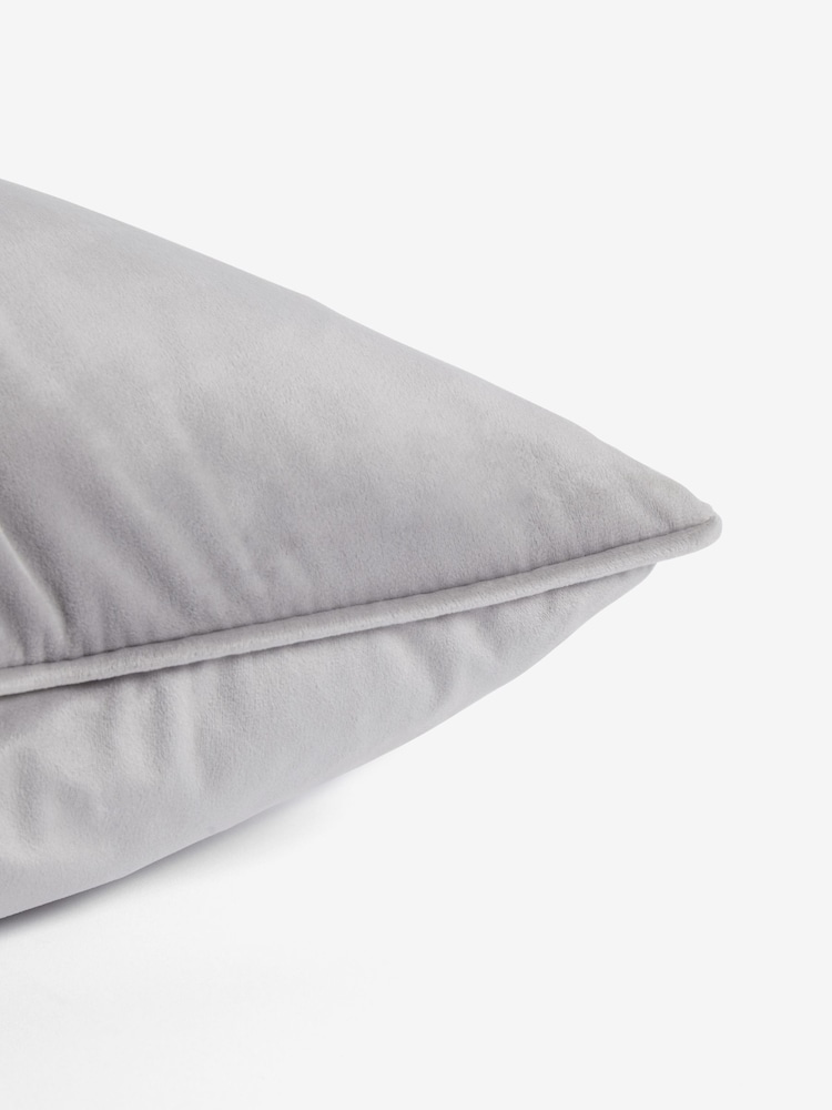 Silver 43 x 43cm Matte Velvet Cushion - Image 5 of 5