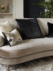 Black 59 x 59cm Matte Velvet Cushion - Image 1 of 6
