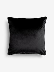 Black 59 x 59cm Matte Velvet Cushion - Image 3 of 6