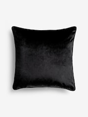 Black 59 x 59cm Matte Velvet Cushion - Image 5 of 6