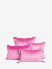 Bright Pink 59 x 59cm Matte Velvet Cushion - Image 2 of 5