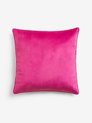 Bright Pink 59 x 59cm Matte Velvet Cushion - Image 4 of 5