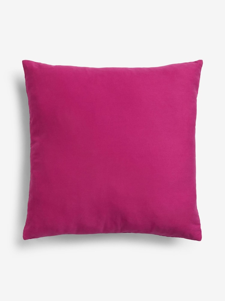 Fuchsia Pink 50 x 50cm Velvet Ogee Cushion - Image 7 of 7