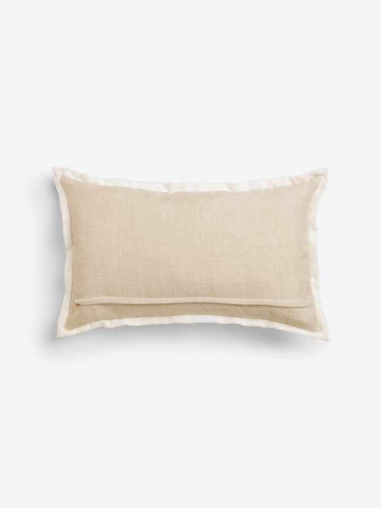 Natural 50 x 30cm Dalby Contrast Edge Cushion - Image 2 of 6