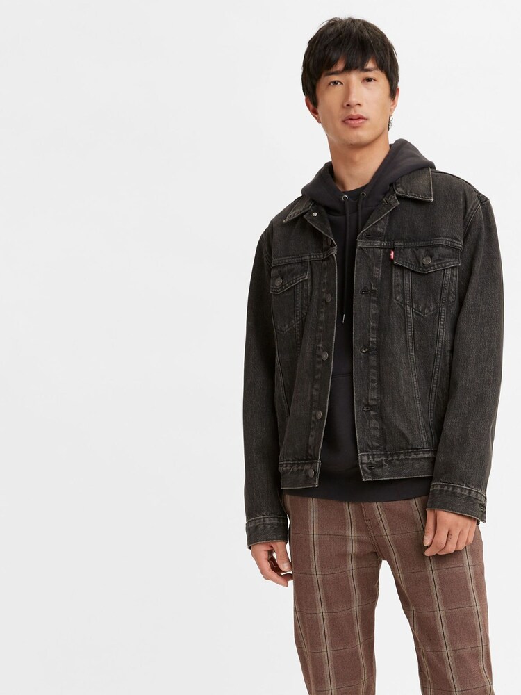 Levi's® Washed Black The Trucker Jacket - Image 2 of 4 Levi's® Washed Black The Trucker Jacket - Image 2 of 4