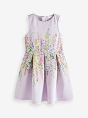 Lilac Purple Floral Scuba (3-16yrs) - Image 4 of 5
