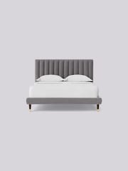Swoon Easy Velvet Silver Grey Porlock Bed - Image 3 of 7