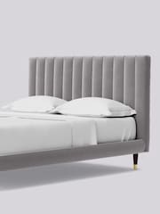 Swoon Easy Velvet Silver Grey Porlock Bed - Image 5 of 7