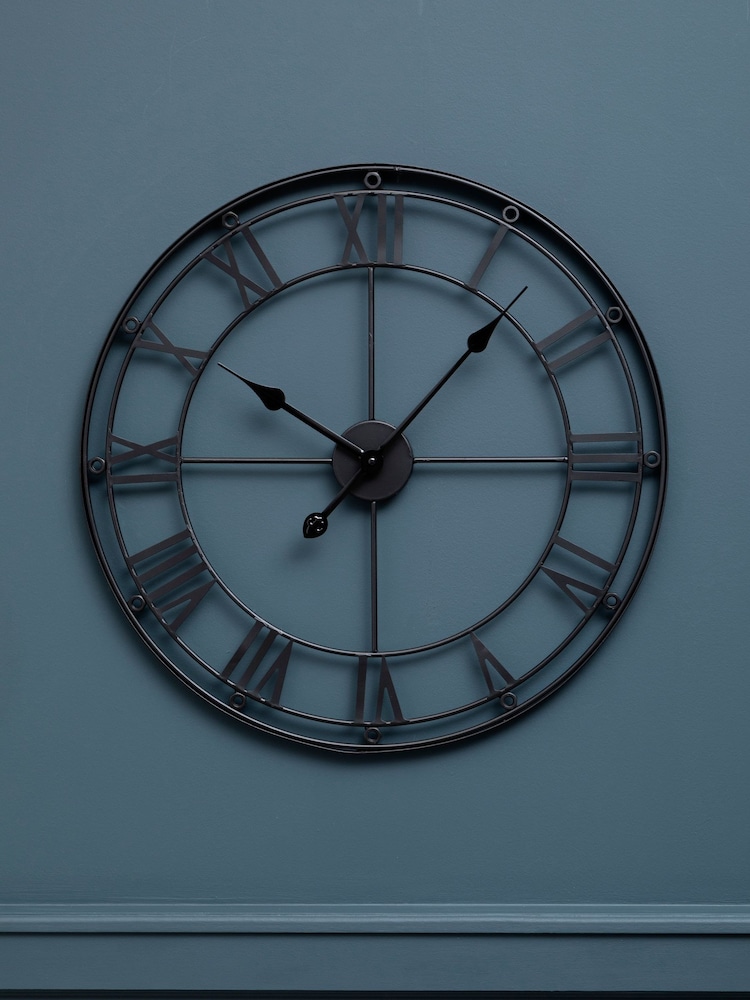 Interiors by Premier Matt Black Wall Clock - Image 1 of 4