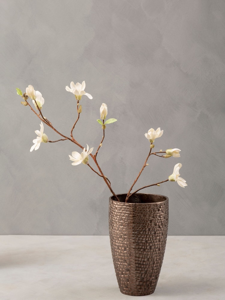 Fifty Five South Pewter Small Tile Textured Vase - Image 1 of 4