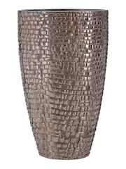 Fifty Five South Pewter Small Tile Textured Vase - Image 2 of 4