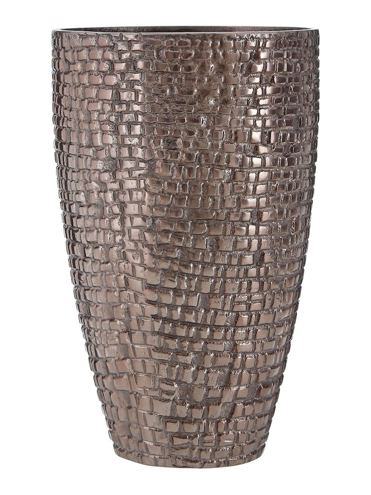 Fifty Five South Pewter Small Tile Textured Vase - Image 2 of 4
