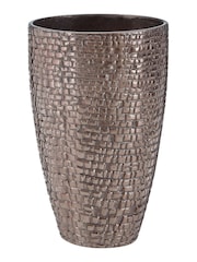 Fifty Five South Pewter Small Tile Textured Vase - Image 3 of 4