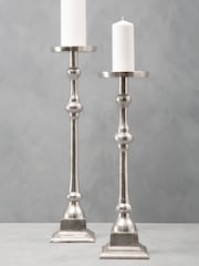 Fifty Five South Blue Large Pillar Candle Holder - Image 2 of 4