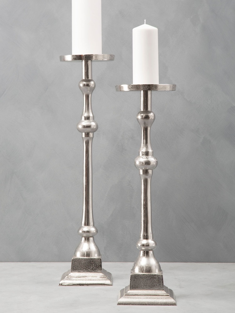 Fifty Five South Blue Large Pillar Candle Holder - Image 2 of 4