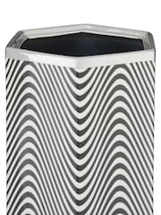 Fifty Five South Grey Hexagon Ceramic Umbrella Stand - Image 3 of 4