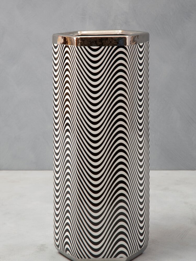 Fifty Five South Grey Hexagon Ceramic Umbrella Stand - Image 5 of 5