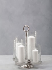 Fifty Five South Silver Glass Candle Holder - Image 1 of 1