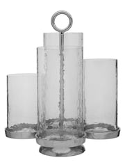 Fifty Five South Silver Glass Candle Holder - Image 2 of 4