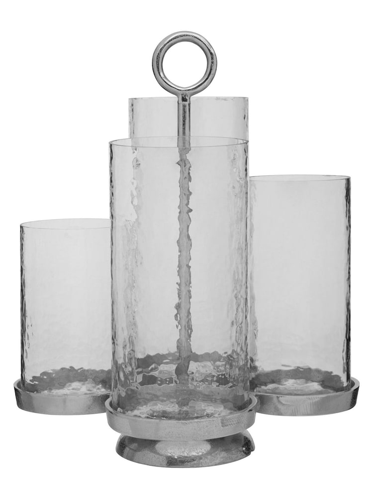 Fifty Five South Silver Glass Candle Holder - Image 2 of 4