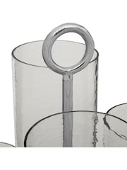 Fifty Five South Silver Glass Candle Holder - Image 4 of 4