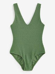 Khaki Texture Essential Plunge Swimsuit - Image 5 of 5