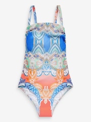 Paisley Print Bandeau Tummy Control Swimsuit - Image 6 of 6