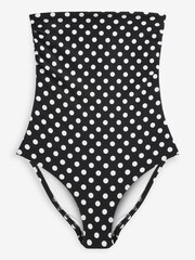 Black/White Spot Essential Bandeau Swimsuit - Image 4 of 4