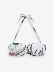 Green Leaf Shaping Padded Wired Bandeau Bikini Top - Image 5 of 5