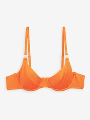 Orange Rib Non Pad Wired Bikini Top - Image 5 of 5