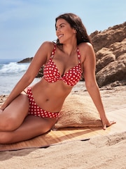 Terracotta Spot Shaping Padded Wired Bikini Top - Image 1 of 6